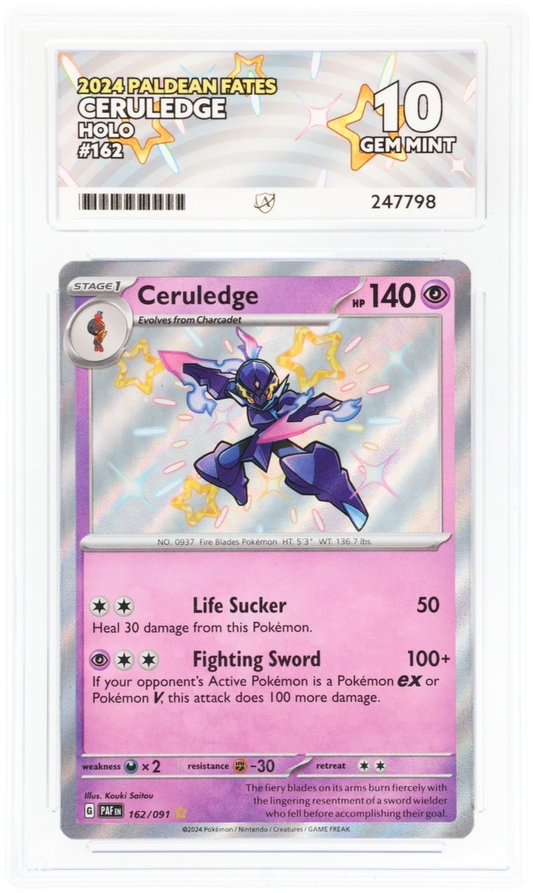 ACE 10 - Ceruledge - 162/091 - Paldean Fates - Pokemon