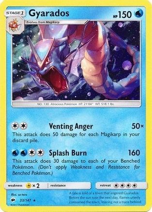 Gyarados - 33/147 (Cosmos Holo) 33 - Blister Exclusives Holofoil