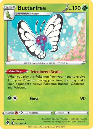 Butterfree 3/264 - SWSH08 Fusion Strike Holofoil
