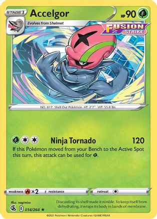 Accelgor 14/264 - SWSH08 Fusion Strike Reverse Holofoil