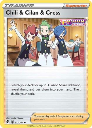 Chili & Cilan & Cress 227/264 - SWSH08 Fusion Strike