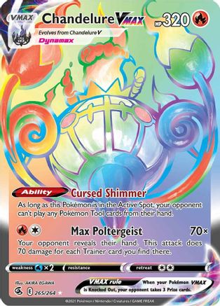 Chandelure VMAX (Secret) 265/264 - SWSH08 Fusion Strike Holofoil