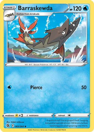 Barraskewda 83/264 - SWSH08 Fusion Strike Reverse Holofoil