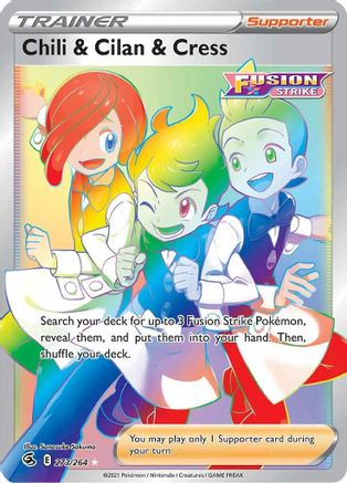Chili & Cilan & Cress (Secret) 273/264 - SWSH08 Fusion Strike Holofoil