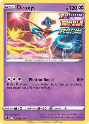 Deoxys 120/264 - SWSH08 Fusion Strike Reverse Holofoil