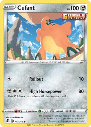 Cufant 191/264 - SWSH08 Fusion Strike Reverse Holofoil
