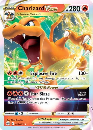 Charizard VSTAR 18/172 - SWSH09 Brilliant Stars Holofoil