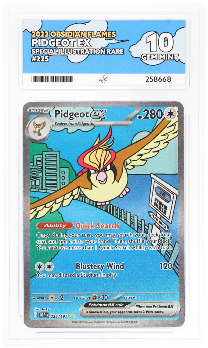 Pidgeot EX SIR 225 - Ace 10 - Obsidian Flames