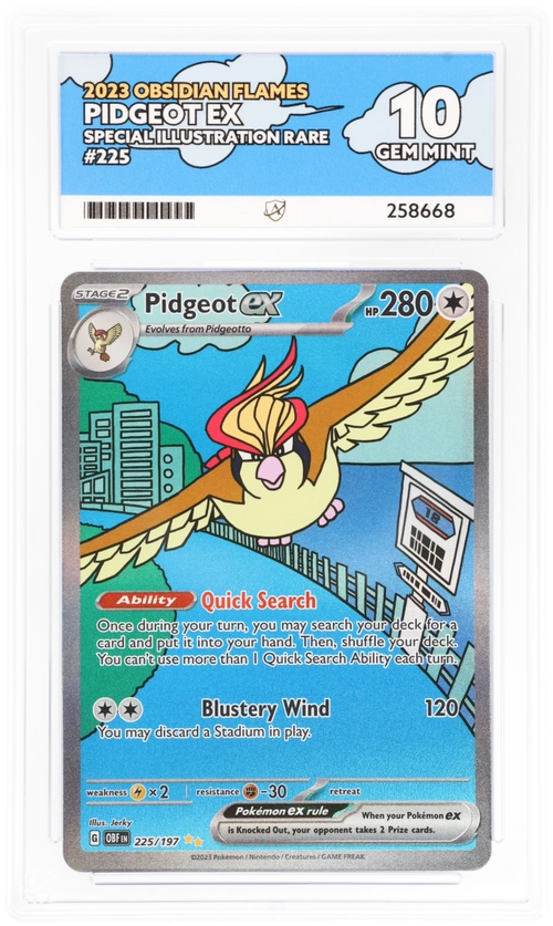 Pidgeot EX SIR 225 - Ace 10 - Obsidian Flames