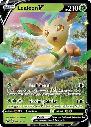 Leafeon V - SWSH194 SWSH194/307 - SWSH Sword & Shield Promo Cards Holofoil