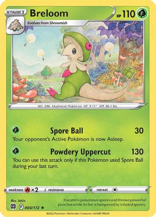 Breloom 4/172 - SWSH09 Brilliant Stars Reverse Holofoil