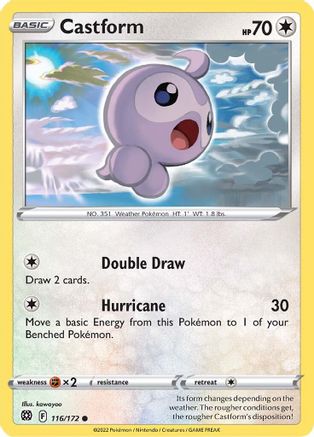 Castform 116/172 - SWSH09 Brilliant Stars Reverse Holofoil