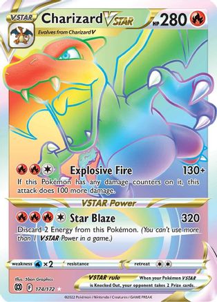 Charizard VSTAR (Secret) 174/172 - SWSH09 Brilliant Stars Holofoil