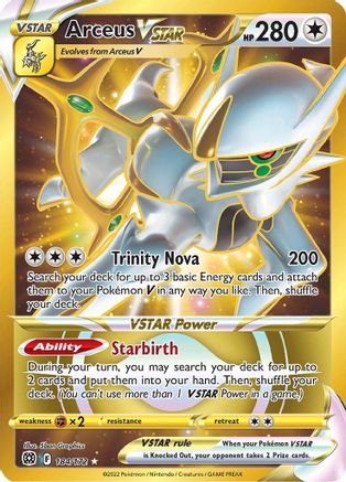 Arceus VSTAR (Secret) (184) 184/172 - SWSH09 Brilliant Stars Holofoil