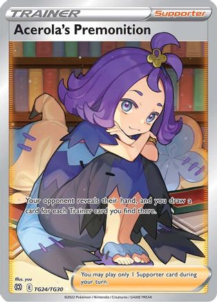 Acerola's Premonition TG24/30 - SWSH09 Brilliant Stars Trainer Gallery Holofoil