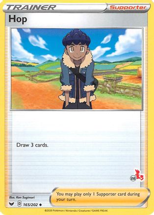 Hop - 165/202 (#28 Cinderace Stamped) 165 - Battle Academy 2022