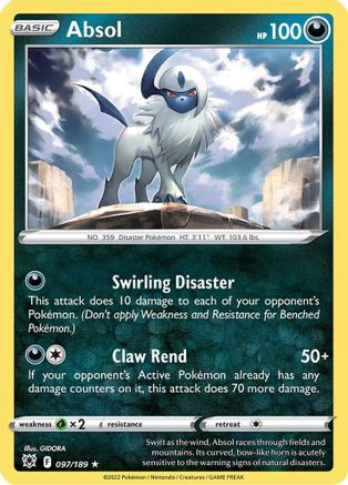 Absol 97/189 - SWSH10 Astral Radiance Holofoil