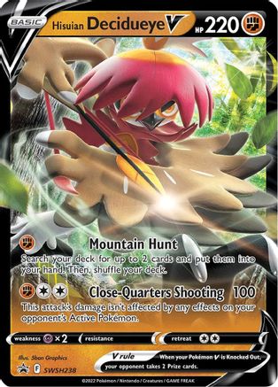 Hisuian Decidueye V - SWSH238 SWSH238/307 - SWSH Sword & Shield Promo Cards Holofoil