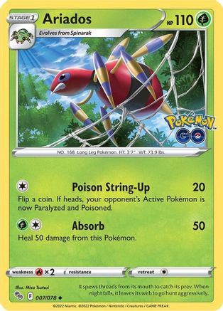 Ariados 7/78 - Pokemon GO Reverse Holofoil