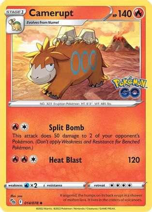 Camerupt 14/78 - Pokemon GO Reverse Holofoil