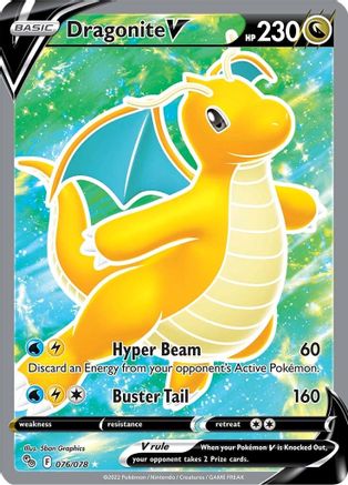 Dragonite V (Full Art) 76/78 - Pokemon GO Holofoil