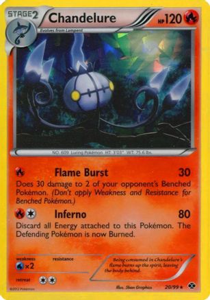 Chandelure - 20/99 (Cracked Ice Holo) 20 - Blister Exclusives Holofoil
