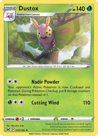 Dustox 10/196 - SWSH11 Lost Origin Reverse Holofoil