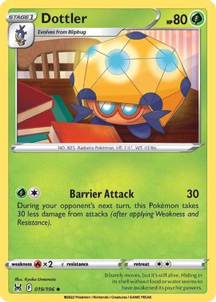 Dottler 19/196 - SWSH11 Lost Origin Reverse Holofoil