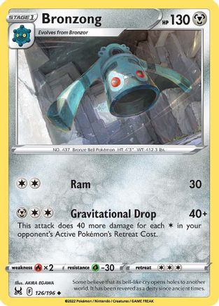 Bronzong 126/196 - SWSH11 Lost Origin Reverse Holofoil