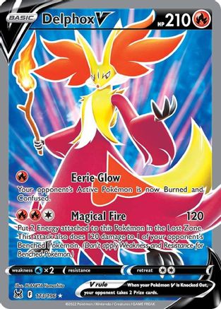 Delphox V (Full Art) 173/196 - SWSH11 Lost Origin Holofoil