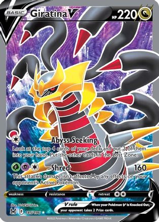 Giratina V 185/196 - Lost Origin Holofoil