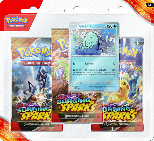 3 Pack Blister (Zapdos / Quagsire) - Surging Sparks