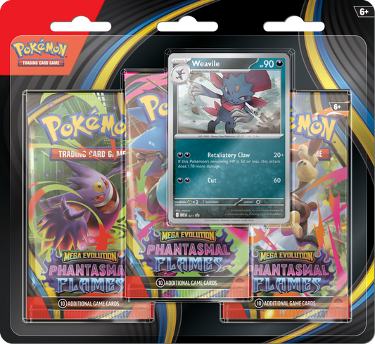 3 Pack Blister (Weavile) - Phantasmal Flames