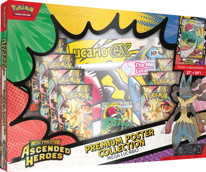 Ascended Heroes Premium Poster Collection Mega Lucario EX
