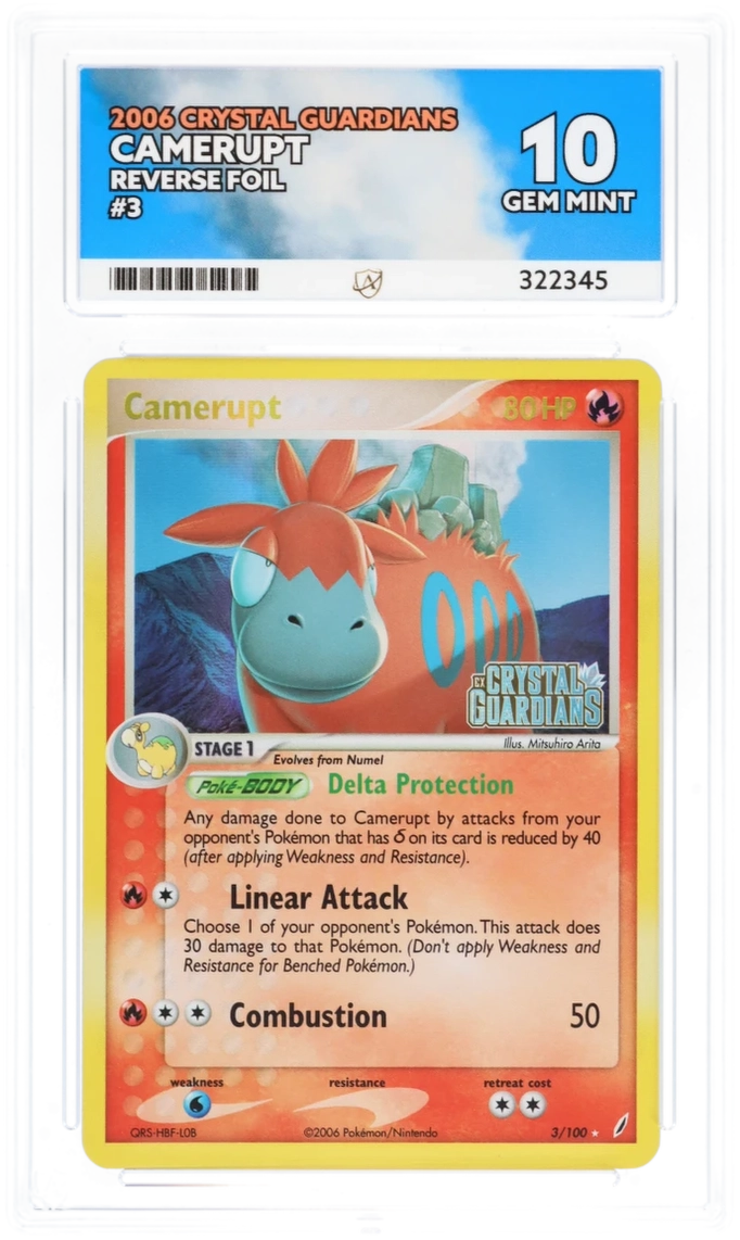 ACE 10 - Camerupt - 3/100 - Crystal Guardians - Pokemon - front