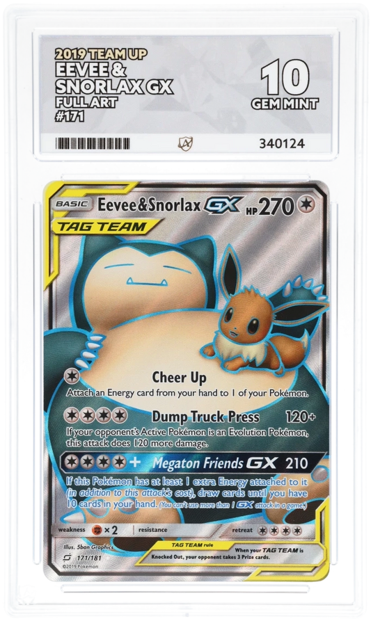 Eevee & Snorlax GX Full Art 171 - Ace 10 - Team Up