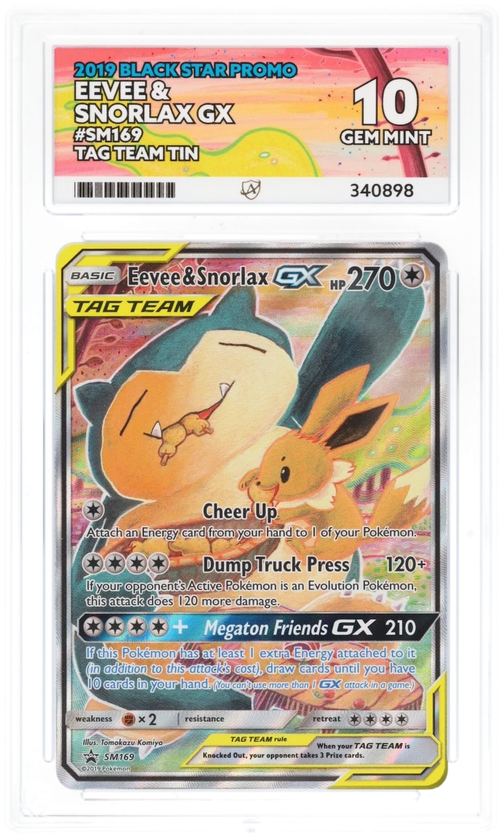 ACE 10 - Eevee & Snorlax GX - SM169 - 2019 Black Star Promo - Pokemon