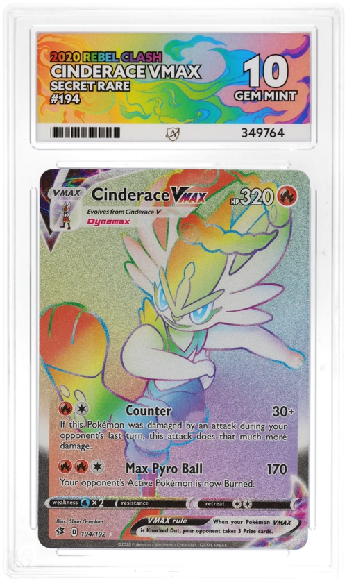ACE 10 - Cinderace VMAX - 194/192 - Rebel Clash - Pokemon