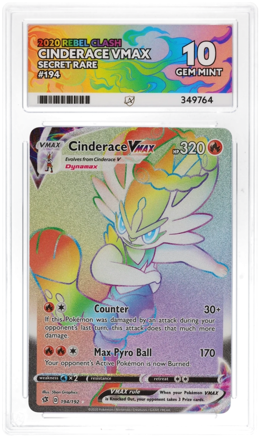 ACE 10 - Cinderace VMAX - 194/192 - Rebel Clash - Pokemon