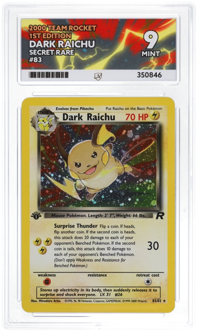 Dark Raichu 83/82 - Ace 9 - Team Rocket 1st Edition