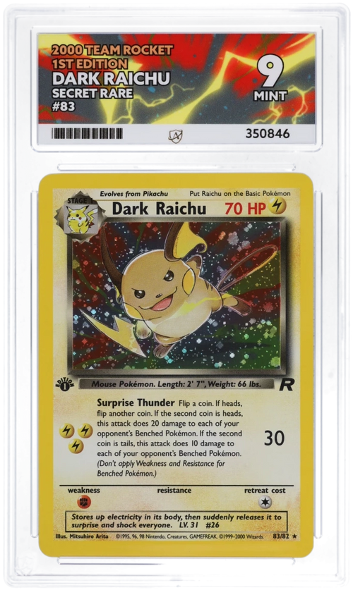 Dark Raichu 83/82 - Ace 9 - Team Rocket 1st Edition