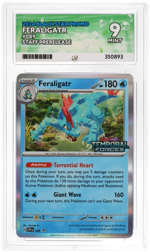 Feraligatr 089 Staff Pre Release Promo - Ace 9 - 2024 Temporal Forces