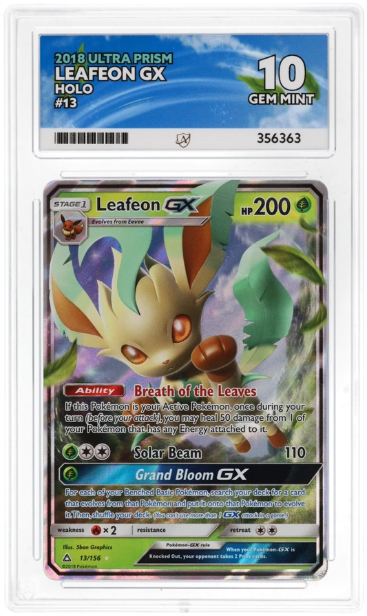 ACE 10 - Leafeon GX - 13/156 - Ultra Prism - Pokemon