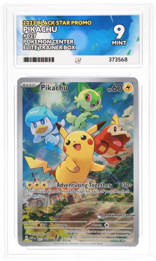Pikachu 27 - Ace 9 - Pokemon Center Elite Trainer Box Promo