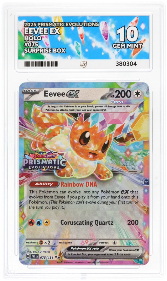 ACE 10 - Eevee ex - 075/131 - Prismatic Evolutions - Surprise Box - Pokemon
