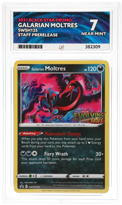ACE 7 - Galarian Moltres - SWSH125 - Black Star Promo - Staff Prerelease - Pokemon - front