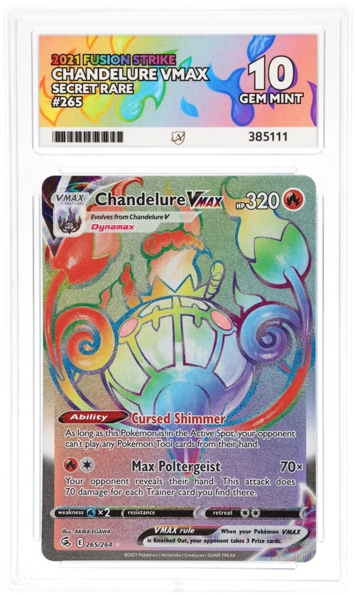 ACE 10 - Chandelure VMAX - 265/264 - Fusion Strike - Pokemon