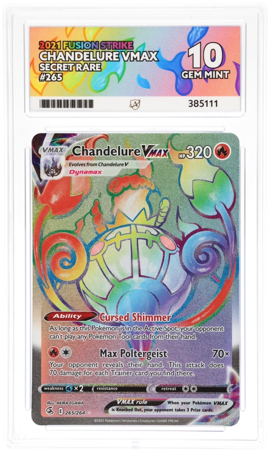 ACE 10 - Chandelure VMAX - 265/264 - Fusion Strike - Pokemon