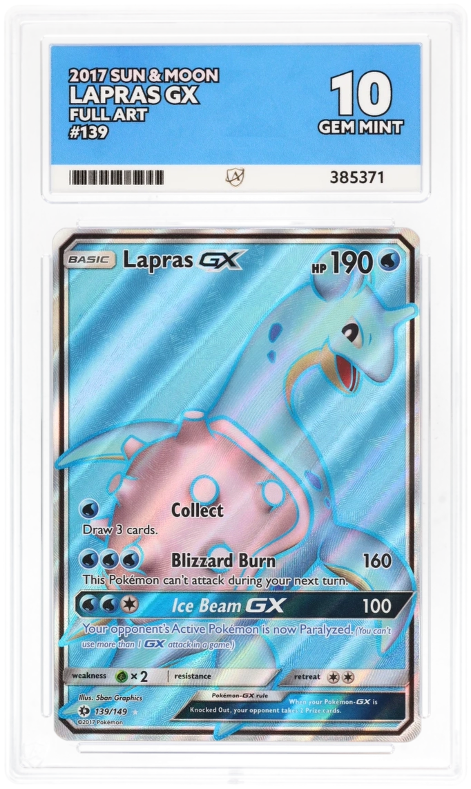 ACE 10 - Lapras GX - 139/149 - Sun & Moon - Pokemon