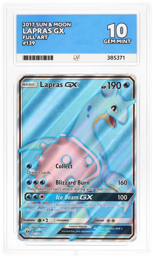 ACE 10 - Lapras GX - 139/149 - Sun & Moon - Pokemon